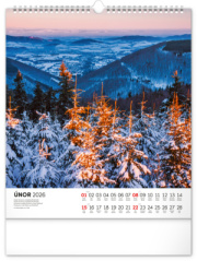 NOTIQUE Nástenný kalendár Potulky moravskou krajinou CZ 2026, 30 x 34 cm