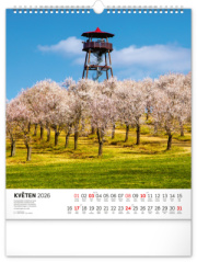 NOTIQUE Nástenný kalendár Potulky moravskou krajinou CZ 2026, 30 x 34 cm