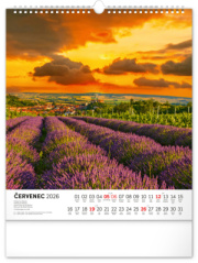 NOTIQUE Nástenný kalendár Potulky moravskou krajinou CZ 2026, 30 x 34 cm