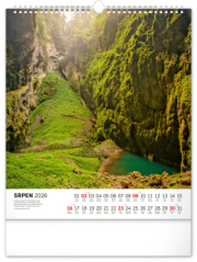 NOTIQUE Nástenný kalendár Potulky moravskou krajinou CZ 2026, 30 x 34 cm