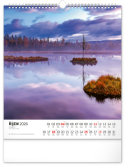 NOTIQUE Nástenný kalendár Šumava CZ 2026, 30 x 34 cm