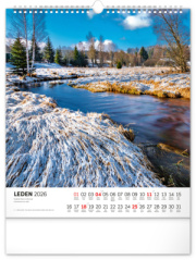 NOTIQUE Nástenný kalendár Šumava CZ 2026, 30 x 34 cm