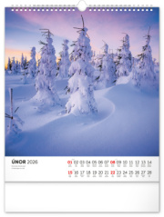 NOTIQUE Nástenný kalendár Šumava CZ 2026, 30 x 34 cm
