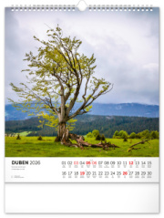 NOTIQUE Nástenný kalendár Šumava CZ 2026, 30 x 34 cm