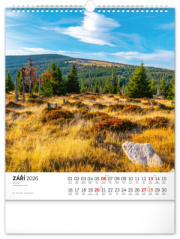 NOTIQUE Nástenný kalendár Krkonoše CZ 2026, 30 x 34 cm