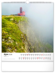 NOTIQUE Nástenný kalendár Krkonoše CZ 2026, 30 x 34 cm