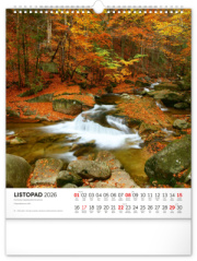 NOTIQUE Nástenný kalendár Krkonoše CZ 2026, 30 x 34 cm