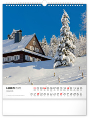 NOTIQUE Nástenný kalendár Krkonoše CZ 2026, 30 x 34 cm