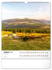 NOTIQUE Nástenný kalendár Krkonoše CZ 2026, 30 x 34 cm