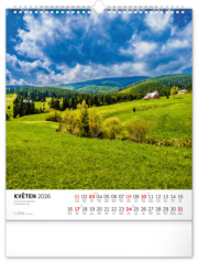 NOTIQUE Nástenný kalendár Krkonoše CZ 2026, 30 x 34 cm