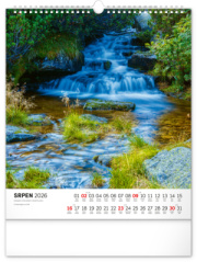 NOTIQUE Nástenný kalendár Krkonoše CZ 2026, 30 x 34 cm