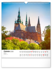 NOTIQUE Nástenný kalendár Česká republika CZ 2026, 30 x 34 cm