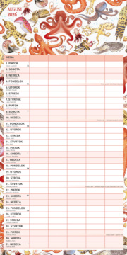 NOTIQUE Rodinný plánovací kalendár Animalium 2026, 30 x 30 cm