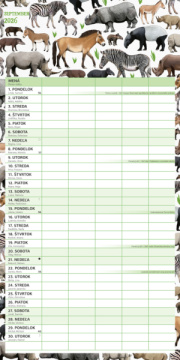 NOTIQUE Rodinný plánovací kalendár Animalium 2026, 30 x 30 cm