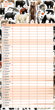 NOTIQUE Rodinný plánovací kalendár Animalium 2026, 30 x 30 cm