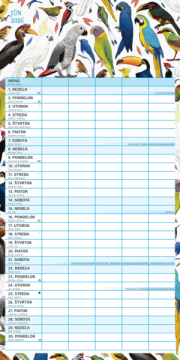 NOTIQUE Rodinný plánovací kalendár Animalium 2026, 30 x 30 cm