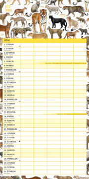 NOTIQUE Rodinný plánovací kalendár Animalium 2026, 30 x 30 cm