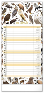 NOTIQUE Nástenný kalendár Rodinný plánovací Animalium CZ/SK 2026, 21 x 42 cm
