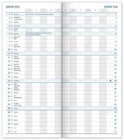 NOTIQUE Vreckový diár Vtáčiky 2026, plánovací mesačný, 8 x 18 cm