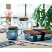 Rebrovaný sklenený hrnček 300 ml VITRIO MUG