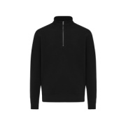 IQONIQ Elgon sveter s krátkym zipsom z recyklovanej bavlny