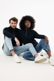 IQONIQ Elgon sveter s krátkym zipsom z recyklovanej bavlny - Iqoniq