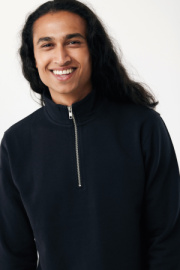 IQONIQ Elgon sveter s krátkym zipsom z recyklovanej bavlny - Iqoniq