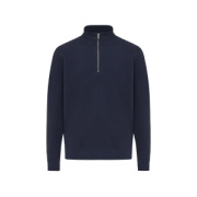 IQONIQ Elgon sveter s krátkym zipsom z recyklovanej bavlny