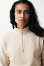 IQONIQ Elgon sveter s krátkym zipsom z recyklovanej bavlny - Iqoniq