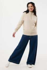 IQONIQ Elgon sveter s krátkym zipsom z recyklovanej bavlny - Iqoniq