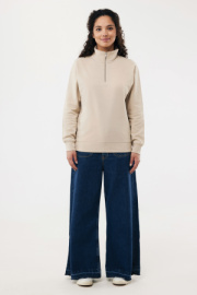 IQONIQ Elgon sveter s krátkym zipsom z recyklovanej bavlny - Iqoniq