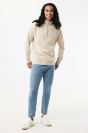 IQONIQ Elgon sveter s krátkym zipsom z recyklovanej bavlny - Iqoniq