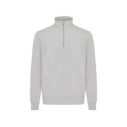 IQONIQ Elgon sveter s krátkym zipsom z recyklovanej bavlny