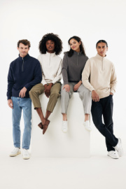 IQONIQ Elgon sveter s krátkym zipsom z recyklovanej bavlny - Iqoniq