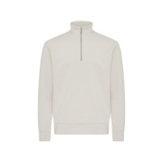 IQONIQ Elgon sveter s krátkym zipsom z recyklovanej bavlny