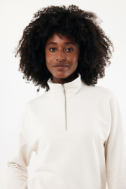 IQONIQ Elgon sveter s krátkym zipsom z recyklovanej bavlny - Iqoniq