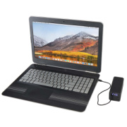Acamar powerbanka na notebook z recyklovaného hliníka s kapacitou 20 000 mAh a výkonom 70 W