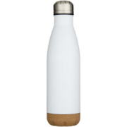 500ml dvojstenná vákuovo izolovaná nerezová fľaša na vodu Cove s korkovými detailmi