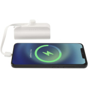 Alnair powerbanka 5000 mAh 10W z recyklovaného plastu s konektorom typu C, výklopným stojanček a káblom 2 v 1