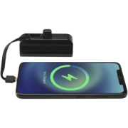 Alnair powerbanka 5000 mAh 10W z recyklovaného plastu s konektorom typu C, výklopným stojanček a káblom 2 v 1