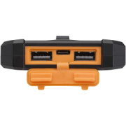 Altair solárna powerbanka z recyklovaného plastu s kapacitou 5000 mAh a výkonom 10 W, odolná, s vstavanou svietidlom