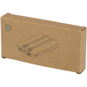 Adhil powerbanka z recyklovaného plastu s kapacitou 10 000 mAh a výkonom 10 W s dvoma vstavaními káblami