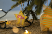 CreaFelt Key Xmas vlastný vianočný prívesok na kľúče, hviezda