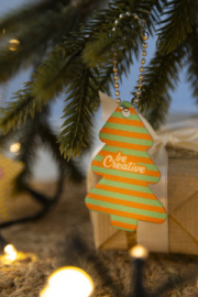 CreaFelt Key Xmas vlastný vianočný prívesok na kľúče, hviezda