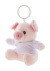 PigFob prívesok na kľúče s plyšovým prasiatkom, farba - pink, veľkosť - 80×60×95 mm