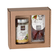 Darčekové balenie Trhané mäso v sádle + Hovädzia klobása s korením - 900229