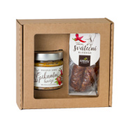 Darčekový balíček Klobása bravčová slávnostná + Pikantná zmes z hovädzieho mäsa