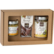 Darčekový balíček Trhané bravčové mäso + Horčica medová + Klobása hovädzí s korením