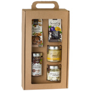 Horká belgická čokoláda + Mandle v bielej čokoláde + Med pastový + Syrové mlsanie + Slivky v čokoláde