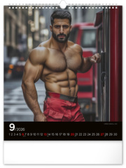 Nástenný kalendár Dreamy Firefighters 2026, 30 x 34 cm